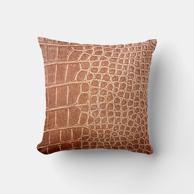 Crocodile leather pattern backgroundabstract,allig throw pillow (Front)