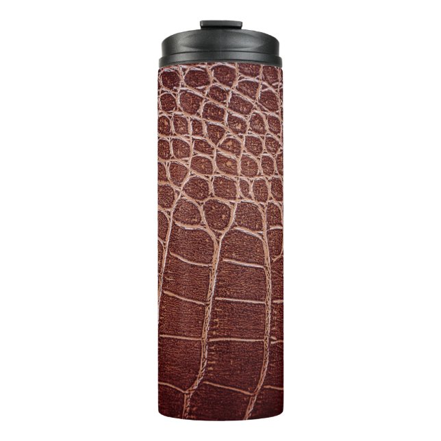 Crocodile leather patternabstract,alligator,animal thermal tumbler (Front)