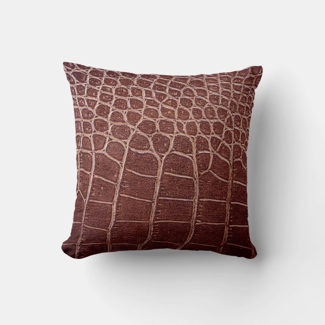 Crocodile leather patternabstract,alligator,animal throw pillow (Front)