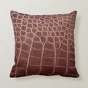Crocodile leather patternabstract,alligator,animal throw pillow