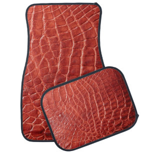 Crocodile leather texture car floor mat