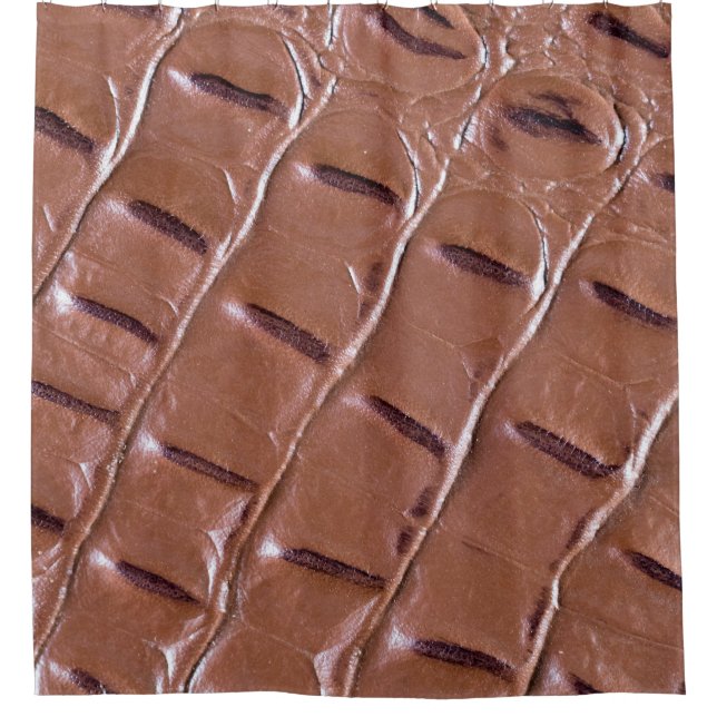 Crocodile leather textured backgroundabstract, ani shower curtain (Front)