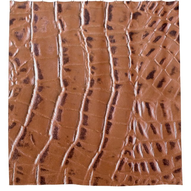 Crocodile leather textured backgroundabstract, ani shower curtain (Front)