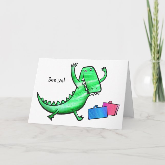 Crocodile leaving card (Front)