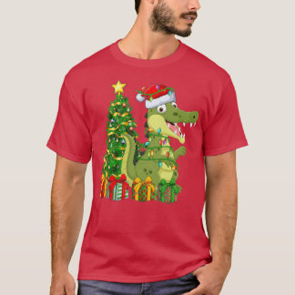 Crocodile Lighting Xmas Tree Matching Crocodile Ch T-Shirt