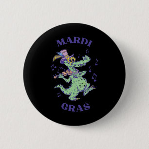 Crocodile Mardi Grawr Costume Mardi Gras Gator Men Button