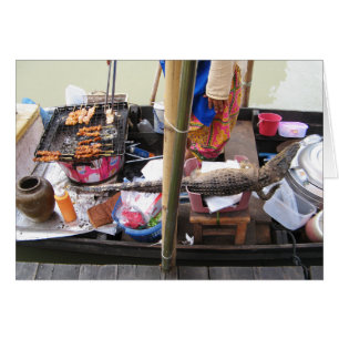 Crocodile Meat BBQ ... Thailand Street Food Card