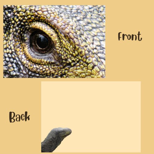 Crocodile Monitor Lizard Flat Card