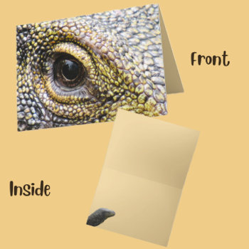 Crocodile Monitor Lizard Flat Card by CatsEyeViewGifts at Zazzle