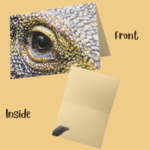 Crocodile Monitor Lizard Flat Card