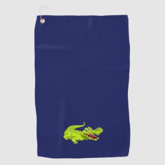 Crocodile on Navy Blue