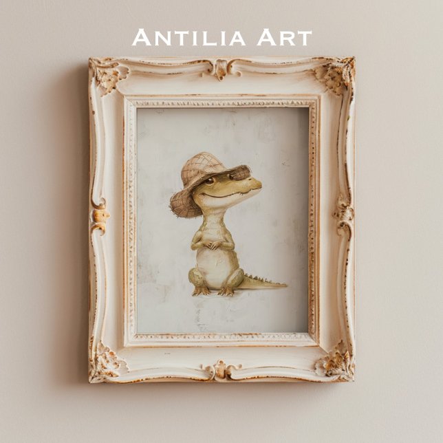 Crocodile Painting Alligator Reptile Wild Animal Poster (Creator Uploaded)