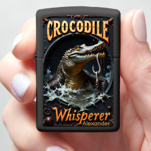 Crocodile Personalized Predator's Hook Defense Zippo Lighter