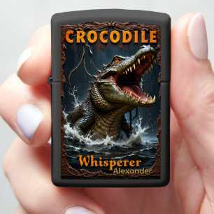 Crocodile Personalized Predator's Surging Oath Zippo Lighter