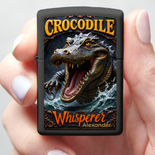 Crocodile Personalized Predator's Surging Oath Zippo Lighter