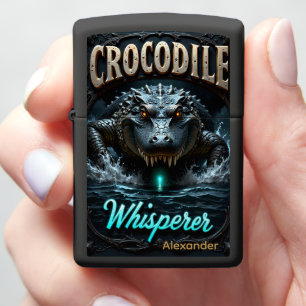 Crocodile Personalized River Phantom Deep Zippo Lighter