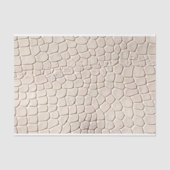 Crocodile Print Cream Biege Tissue Paper (Front)