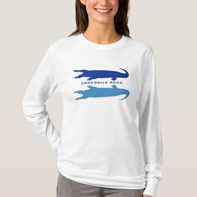 Crocodile Reflection (Blue) T-Shirt (Front)