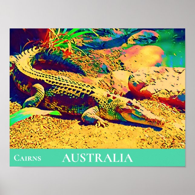 Crocodile reptile Tropical Queensland Australia Poster (Front)