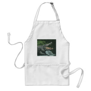 Crocodile Reptiles, Vintage Marine Animal Life Adult Apron