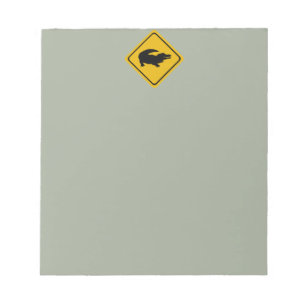 crocodile road sign notepad