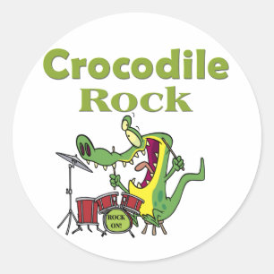 crocodile rock classic round sticker