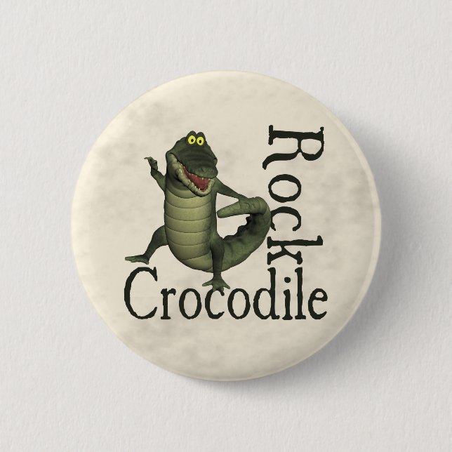 Crocodile Rock Pinback Button (Front)