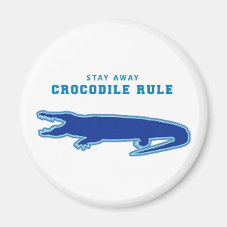 Crocodile Rule (Blue) Magnet