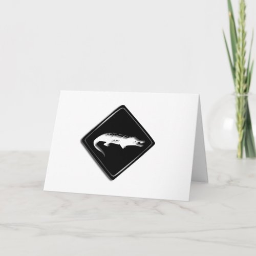 Crocodile Sign Greeting Card