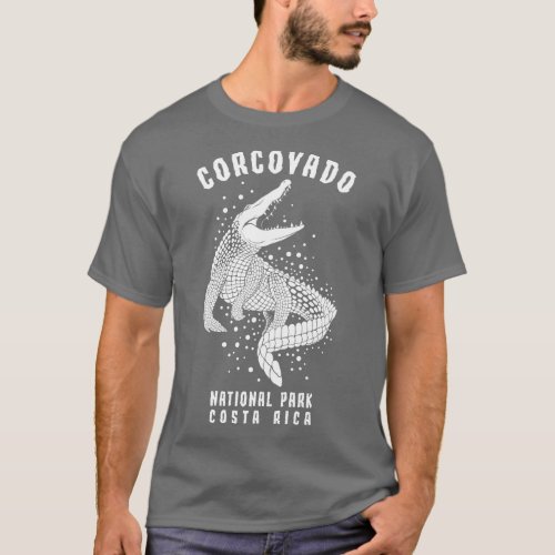 Crocodile Silhouette Costa Rica Corcovado National T_Shirt
