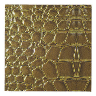 Crocodile Skin: Closeup Texture Detail Faux Canvas Print