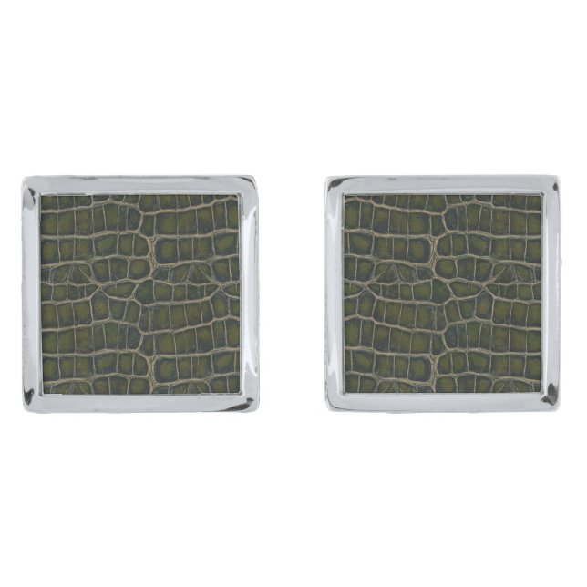 Crocodile Skin  Cufflinks (Front)