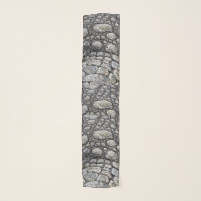 Crocodile Skin Image All-Over-Print Scarf (Front)