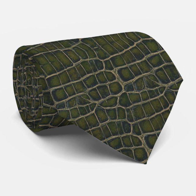 Crocodile Skin  Neck Tie (Rolled)