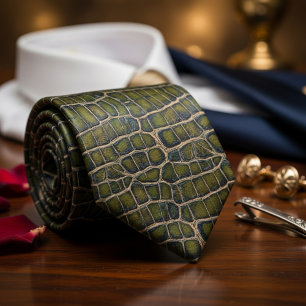 Crocodile Skin  Neck Tie