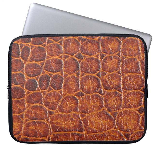 Crocodile Skin Print Laptop Sleeve (Front)