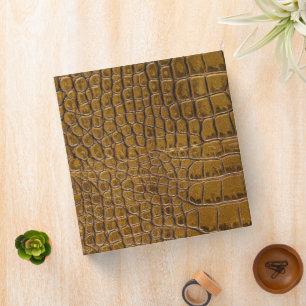 Crocodile Skin Texture Animal Leather Pattern 3 Ring Binder