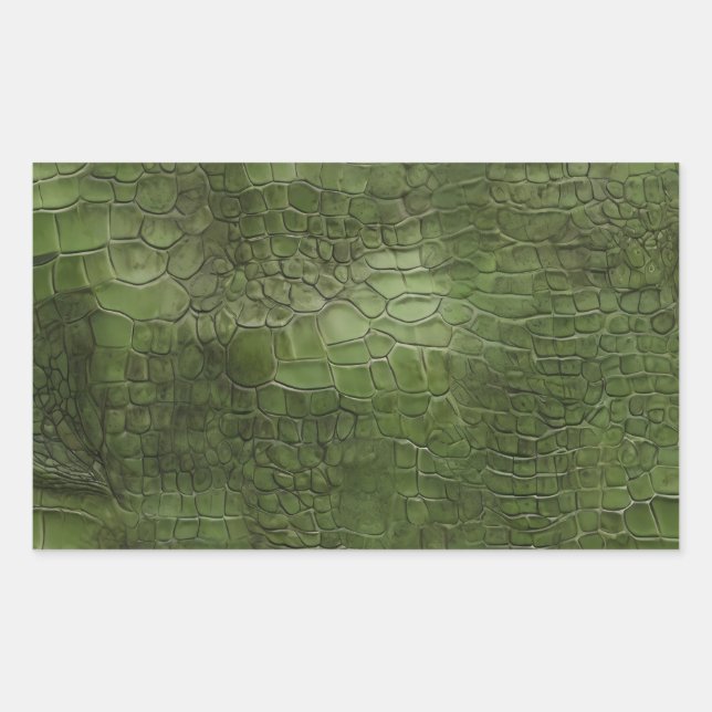 crocodile skin texture rectangular sticker (Front)