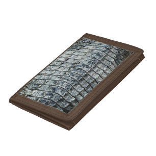 Crocodile Skin Tri-fold Wallet