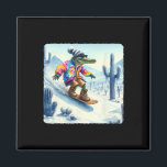 Crocodile Snowboarding In Jacket  Magnet<br><div class="desc">Crocodile Snowboarding In Jacket</div>