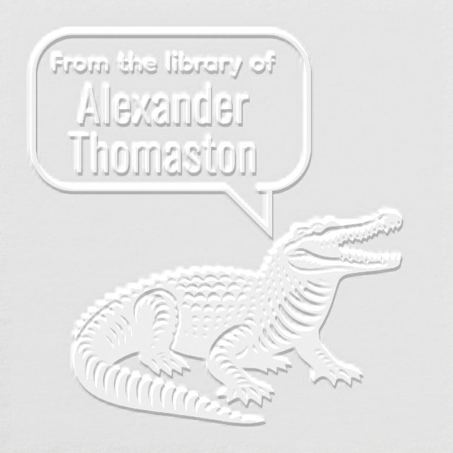 Crocodile Speech Bubble Library of Book Name Embosser (Design)