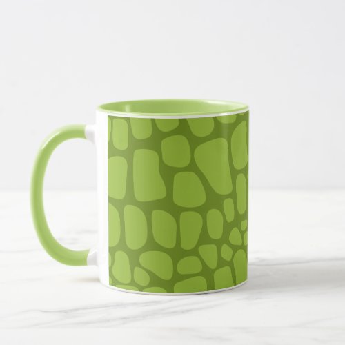 Crocodile Stripes green Wild Animal skin pattern  Mug