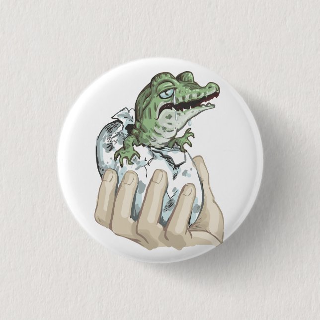 crocodile_tears_zazzle2 pinback button (Front)