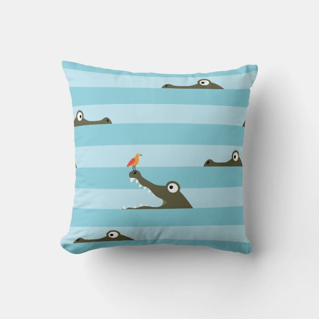 Crocodile Throw Pillow (Front)