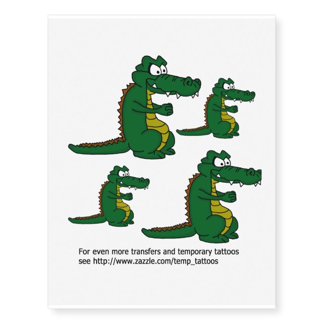 Crocodile transfers and temporary tattoos (Front)
