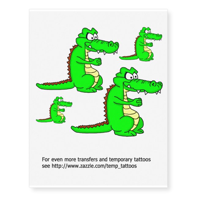 Crocodile transfers and temporary tattoos (Front)