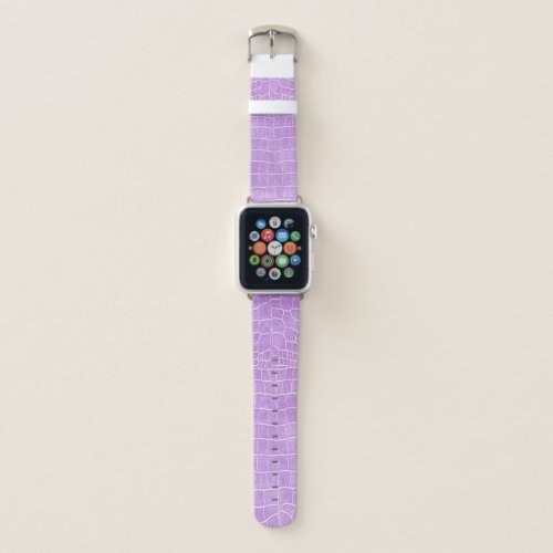Crocodile Violet Faux Leather Pattern Apple Watch Band