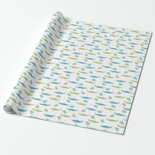 Crocodile Watercolor: Vintage Alligator Pattern Wrapping Paper