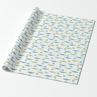 Crocodile Watercolor: Vintage Alligator Pattern Wrapping Paper
