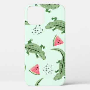 Crocodile Watermelon, Abstract Vintage Pattern. iPhone 12 Case